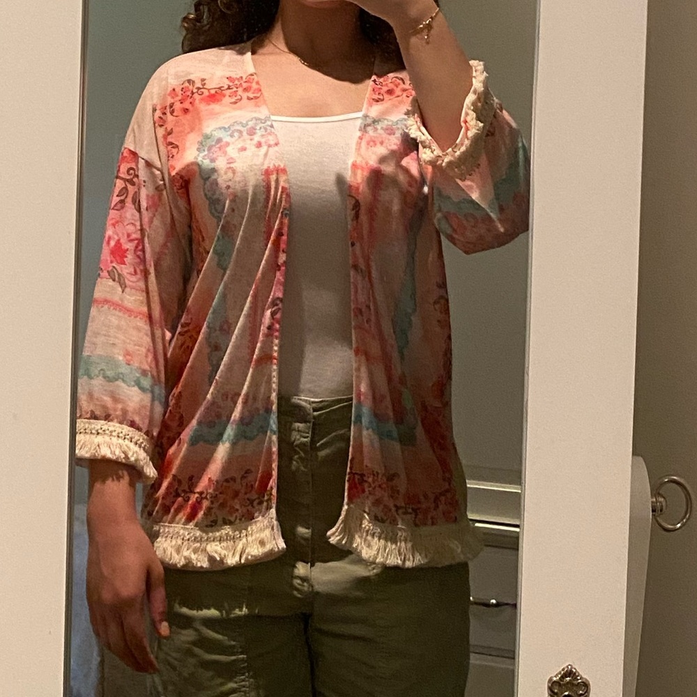 ZARA Girls Pink/Floral Kimono